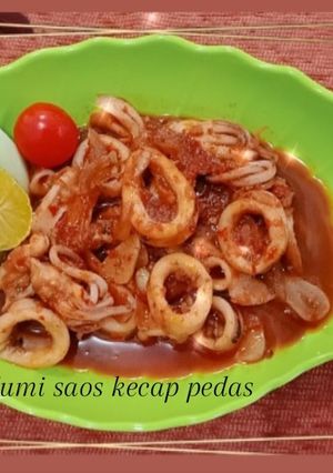 Foto resep Cumi saos kecap pedas