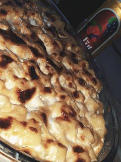 صورة لوصفة معكرونه بشاميل جبن وقشطه