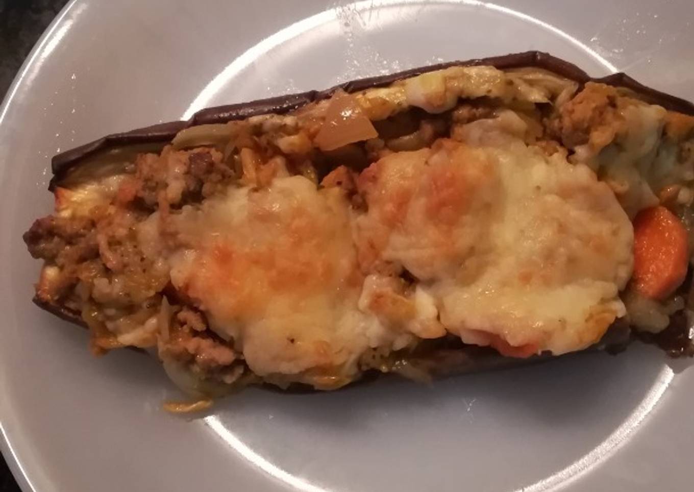 Berenjenas rellenas con cúrcuma