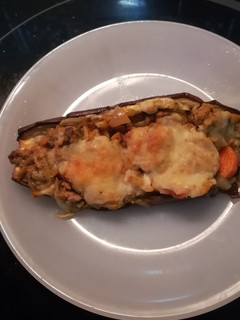 Una foto de Berenjenas rellenas con cúrcuma