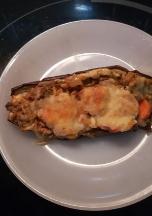 Una foto de Berenjenas rellenas con cúrcuma