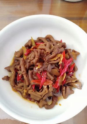 Foto resep Oseng usus pedas manis