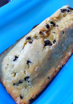 Una foto de Budín de naranja con chispas de chocolate