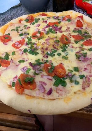 Una foto de Pizza casera y fácil 🍕