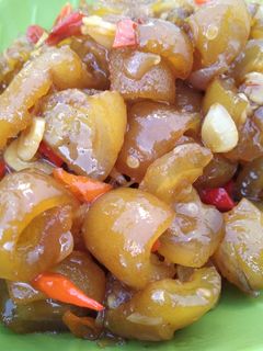 Foto resep Tumis Cecek (kulit sapi) Pedas Manis Sederhana