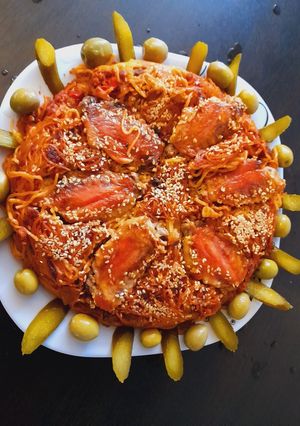 عکسی از دستور ماکارونی با ته دیگ بال 🥰