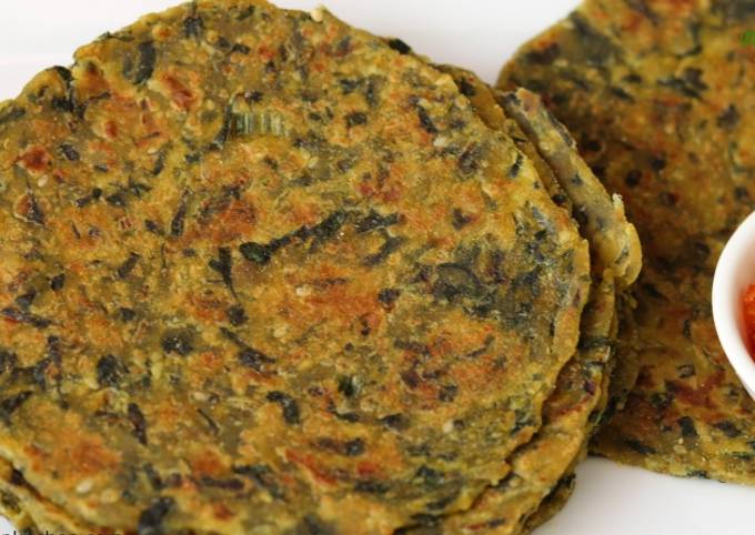 Steps to Make Andrew Copley Palak Dhebhra / Spinach Flatbread