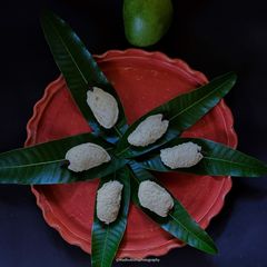 A picture of Kancha Aam Sandesh.