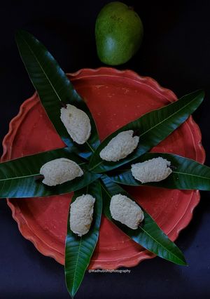 A picture of Kancha Aam Sandesh.