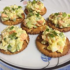 A picture of Biscuit open sandwich.