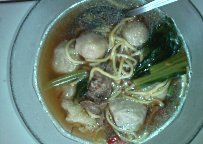 Resep Bakso Kuah Tetelan Sapi Express Oleh Mom Gendhis Kitchen 😃😊 Cookpad