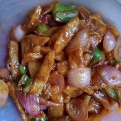 Honey chilli potato A picture of Honey chilli potato.