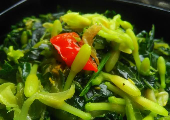 Resep Tumis Bunga Dan Daun Pepaya Oleh Fatma Stn Cookpad