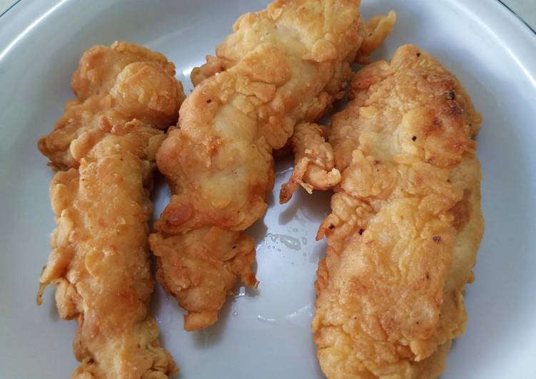 7 Resep: Chicken strip / filet ayam goreng tepung Anti Ribet!
