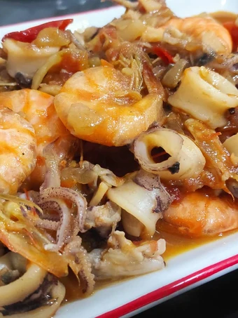 Cara Gampang Membuat Resep Cumi udang saos tiram yang Lezat Anti Ribet, Bikin Ngiler