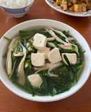 Canh Hẹ Nấm Nấu Đậu Hũ