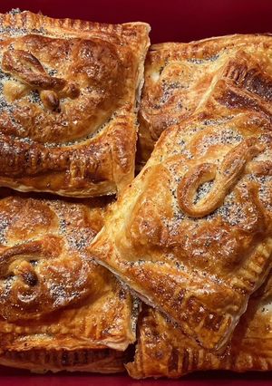 Fitt papucs pudingos sárgabarackos mákos töltelékkel😋 recept fotója
