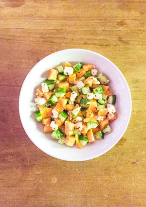 Une photo de Salade de Melon, concombre et feta