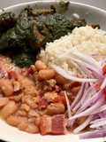 Frejoles con seco de carne