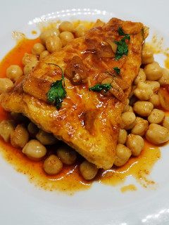 Una foto de Bacalao a la llauna