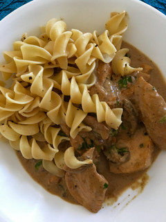 A picture of Chicken with Creamy Mustard  Marsala Sauce.