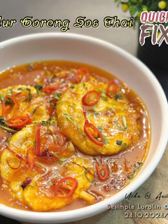 Gambar Telur Goreng Sos Thai
