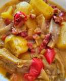 Patatas con setas frescas y jamón