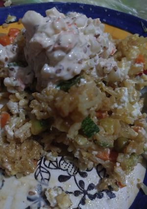 Una foto de Arroz chino con verduras