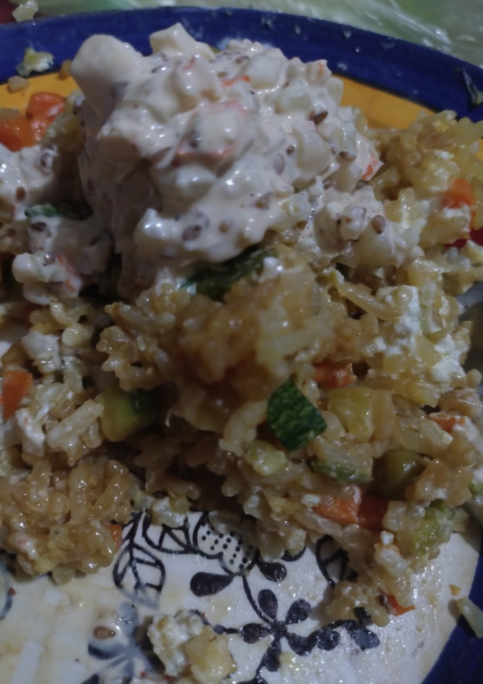 Una foto de Arroz chino con verduras
