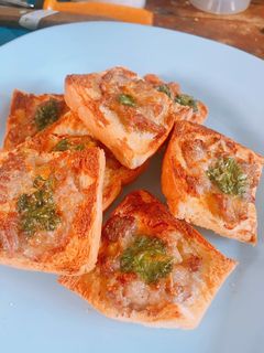 รูปของ ขนมปังหน้าหมู - หม้อทอดไร้น้ำมัน