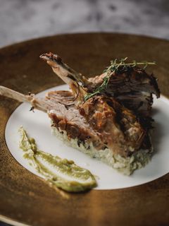 低醣料理 <羊肉> 法式香料烤羊排佐青醬 的食譜成品照片