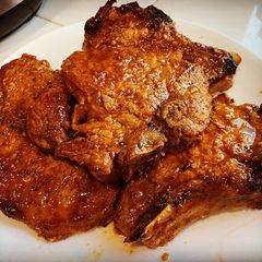 A picture of Pork Chops with Tamarind and Ginger.