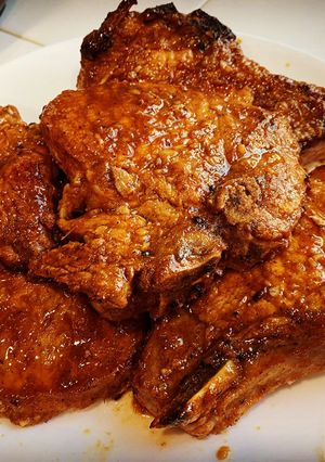 A picture of Pork Chops with Tamarind and Ginger.