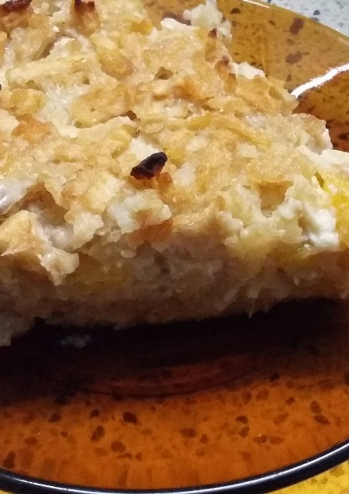 Una foto de Torta de avena y frutas (improvisada)