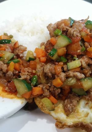 รูปของ ไข่ราดหมูผัดพริกเกลือ