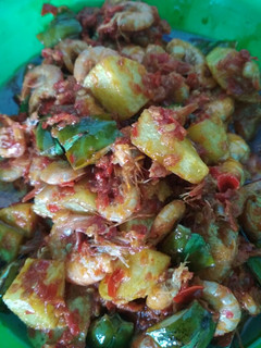 Foto resep Udang, kentang, pete balado