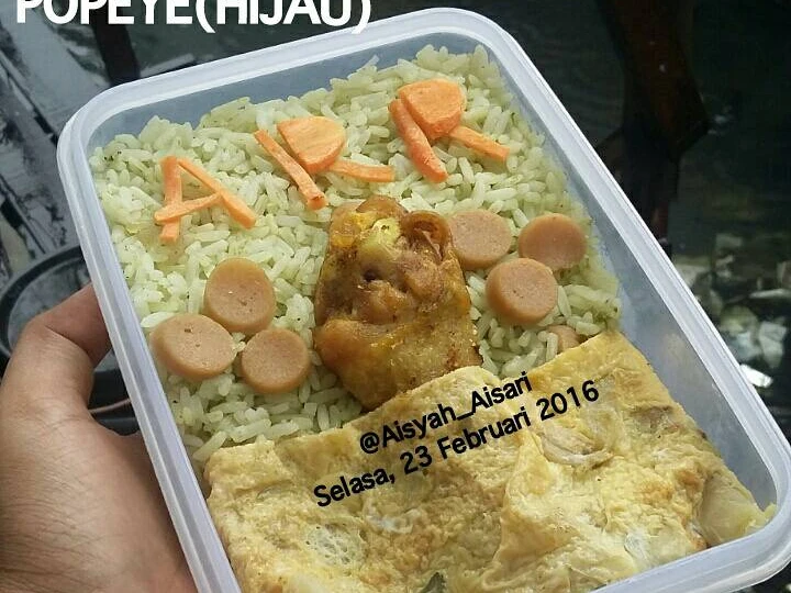 Langkah Mudah untuk Menyiapkan Resep  Nasi Goreng Popeye (Hijau) yang Bisa Manjain Lidah, Bisa Manjain Lidah