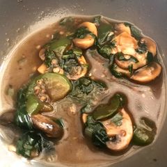 Spinach Mushroom Soupy Ting A picture of Spinach Mushroom Soupy Ting.