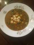 Lentejas con chile poblano