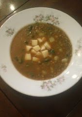 Una foto de Lentejas con chile poblano