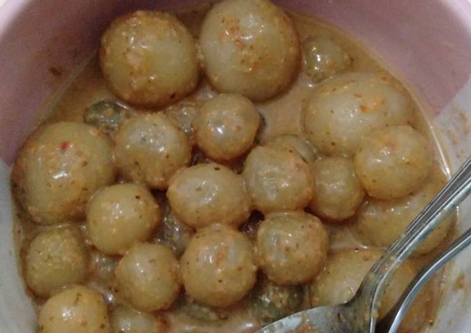 Bagaimana Menyiapkan Cilok bumbu kacang Anti Gagal