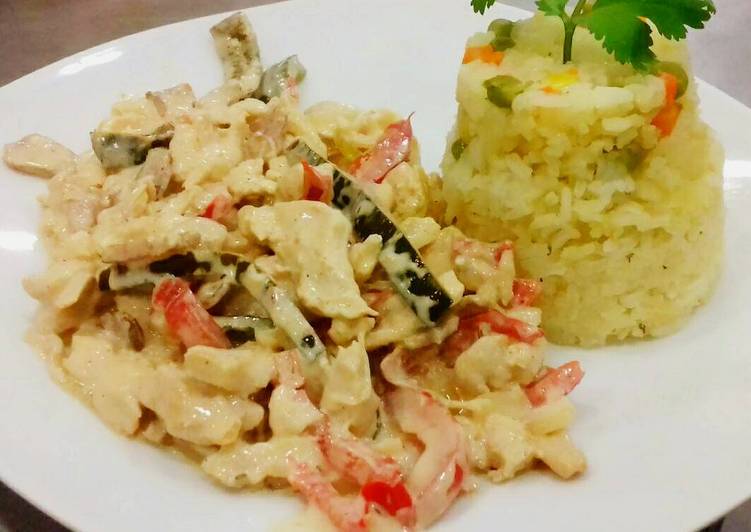 Fajitas de pollo en crema chipotle Receta de noecito2006 Cookpad