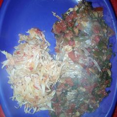 Wet fried fish with cabbage #4weekschallenge# A picture of Wet fried fish with cabbage #4weekschallenge#.
