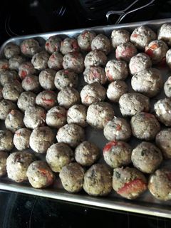 A picture of Greek meatballs.