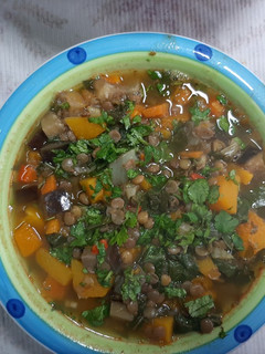 Una foto de Lentejas con verduras de la temporada