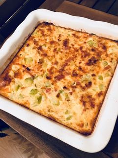 A picture of Leek, Zucchini, and Bacon Casserole.