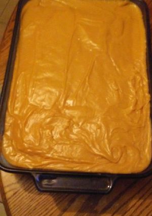 A picture of Old Fashioned Peanut Butter Icing For Cakes.