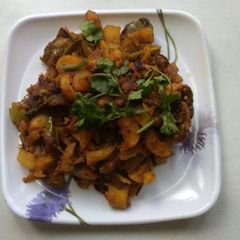 A picture of Radish beans fry.