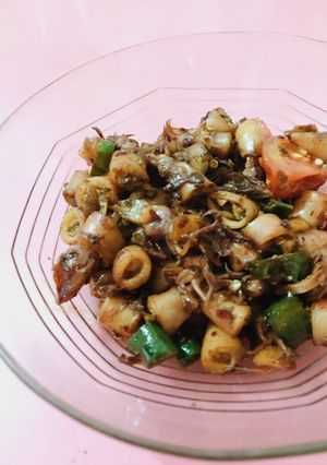 Foto resep Cumi Asin Cabe Hijau