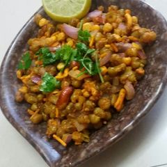 A picture of Leftover moong chaat.